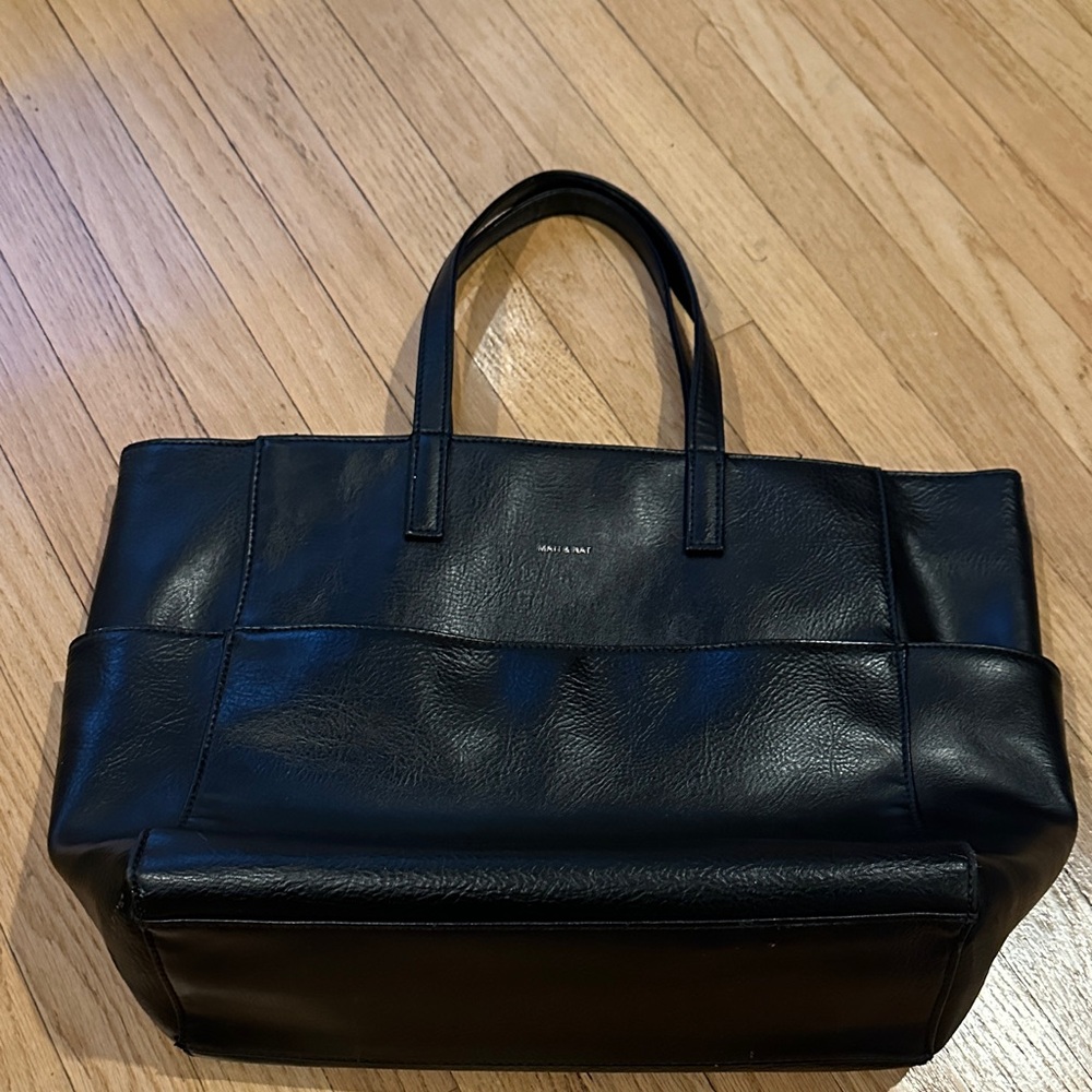 Matt & Nat Black Faux Leather Tote Bag